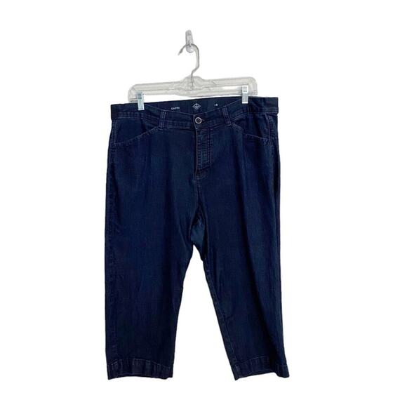 St. John’s Bay Blue Capri Jeans Sz 16 - Picture 1 of 9